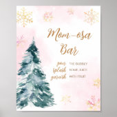 Roze Baby Het is koud buiten Moeder Osa Bar Poster (Voorkant)