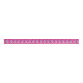 Roze Baby Hippo Ribbon Grosgrain Lint (Voorkant)