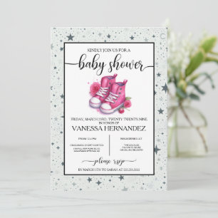 Roze Baby Hoge Topjes Baby shower Kaart
