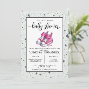 Roze Baby Hoge Topjes Baby shower Kaart