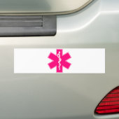 Roze Baby Hot Nurse EMS Ster van leven Bumpersticker (Op auto)