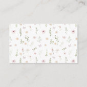 Roze Baby in Bloom Baby Meisje Douche Luier Raffle Informatiekaartje (Achterkant)