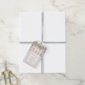 Roze Baby in Bloom Baby shower Dank u label Cadeaulabel (Met Touw)
