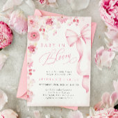 Roze Baby in Bloom Baby shower Kaart