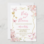Roze Baby in Bloom Bloemuitnodiging Kaart (Voorkant)