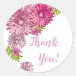 Roze Baby in Bloom Brunch Douche Dank u Ronde Sticker