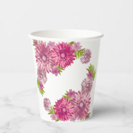 Roze Baby in Bloom Brunch Shower Papieren Bekers