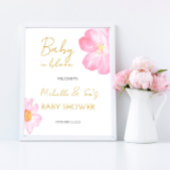 Roze Baby in Bloom WELCOME Poster
