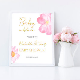Roze Baby in Bloom WELCOME Poster