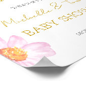 Roze Baby in Bloom WELCOME Poster (Hoek)