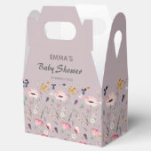Roze Baby in Bloom Wildflower Baby shower Bedankdoosjes (Geopend)