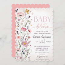 Roze Baby in Bloom Wildflower Baby Shower