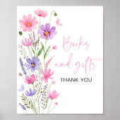 Roze Baby in Bloom Wildflower Boeken en Geschenken Poster (Voorkant)