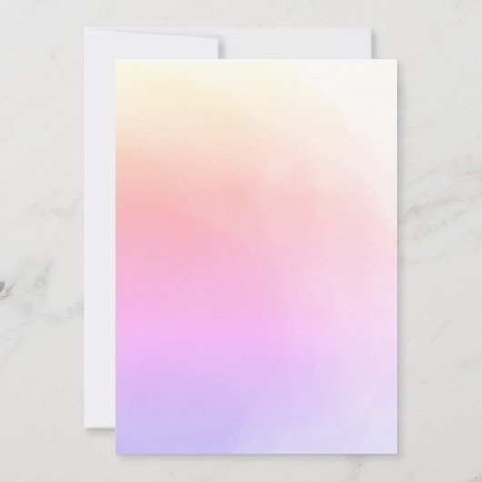 Roze Baby in het Baby shower Bloom nodigt uit Kaart (Achterkant)