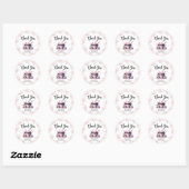 Roze Baby is Brouwen Baby shower Dank u Ronde Sticker (Vel)