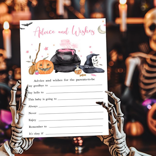 Roze Baby is het brouwen van advies en wensen spel (Baby is Brewing Baby Shower Advice and Wishes Game)