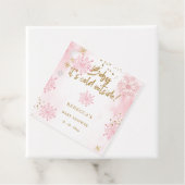 Roze Baby is koud buiten Baby shower Bedankjes Labels (In situ)