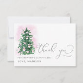 Roze baby is koud buiten baby shower bedankkaart (Voorkant)