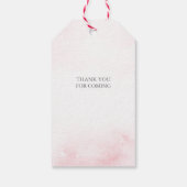 Roze Baby is koud buiten Baby shower Cadeaulabel (Achterkant)