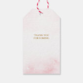 Roze Baby is koud buiten Baby shower Cadeaulabel (Achterkant)