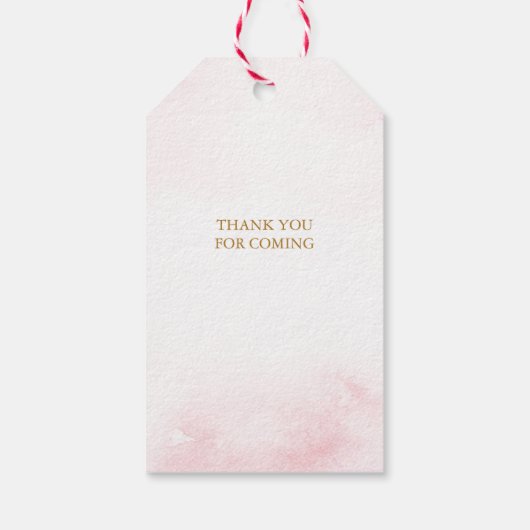 Roze Baby is koud buiten Baby shower Cadeaulabel (Achterkant)