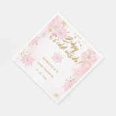 Roze Baby is koud buiten Baby shower Servet (Hoek)