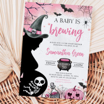 Roze Baby is op komst Halloween Baby Shower