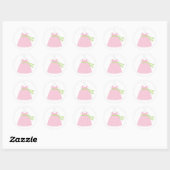 Roze Baby Jurk Baby shower Stickers (Vel)