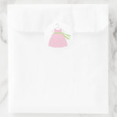 Roze Baby Jurk Baby shower Stickers (Tas)