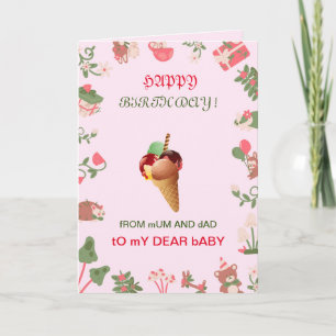 ROZE BABY KINDEREN WENSKAART KAART