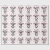 Roze Baby Koala Beer Cadeaupapier (Vlak)