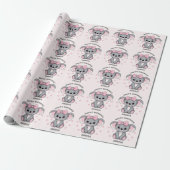 Roze Baby Koala Beer Cadeaupapier (Uitgerold)