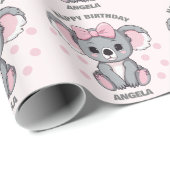 Roze Baby Koala Beer Cadeaupapier (Rol Hoek)