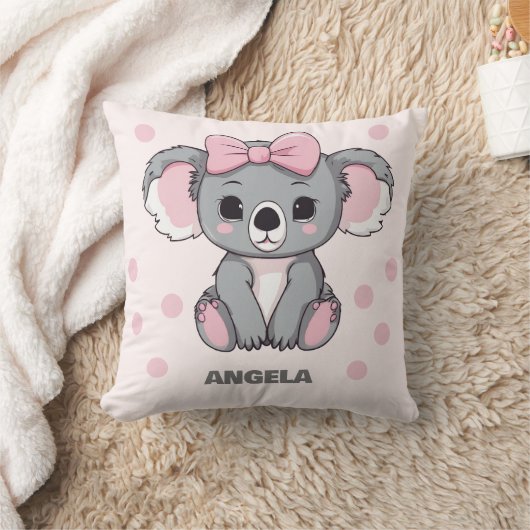 Roze Baby Koala Beer Kussen (Deken)