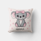 Roze Baby Koala Beer Kussen (Voorkant)