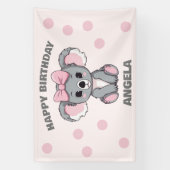 Roze Baby Koala Beer Spandoek (Verticaal)