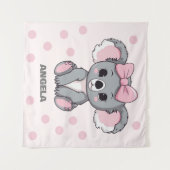 Roze Baby Koala Beer Wandkleed (Voorkant (horizontaal))