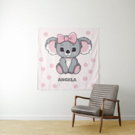 Roze Baby Koala Beer Wandkleed