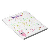 roze baby-konijn notitieblok (Schuin)