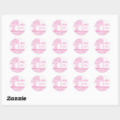 Roze Baby Liefde Olifant Sticker (Vel)
