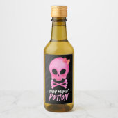 Roze Baby Makin' Potion Halloween Baby shower Wijn Etiket (Voorkant)