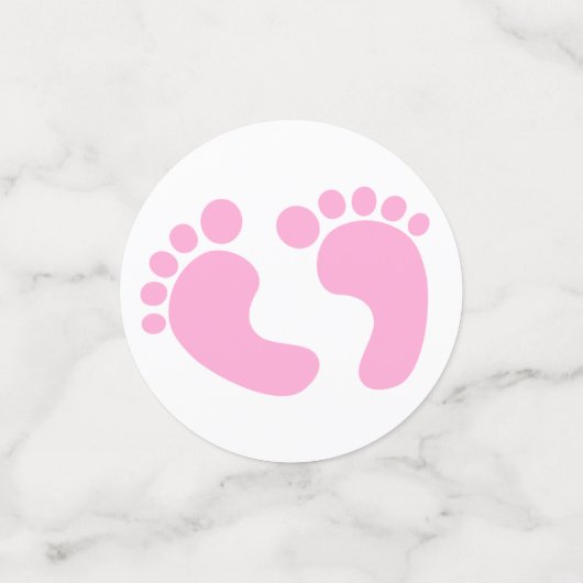 Roze Baby Meisje Douche Confetti (Kleine voorkant)