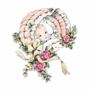  Roze Baby Meisje Douche Staand Fotobeeldje