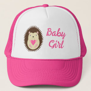 Roze Baby Meisje Egel Geslacht Reveal Trucker Pet