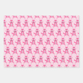  Roze Baby Meisje Fox Baby shower Patterned Inpakpapier Vel (Voorkant 3)