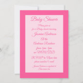  Roze Baby Meisje Fox Custom Baby shower Kaart (Achterkant)
