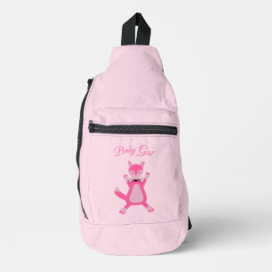 Roze Baby Meisje Fox Custom Sling Bag