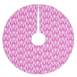 Roze Baby Meisje Konijn Voeten Paas Cu Patroon Kerstboom Rok