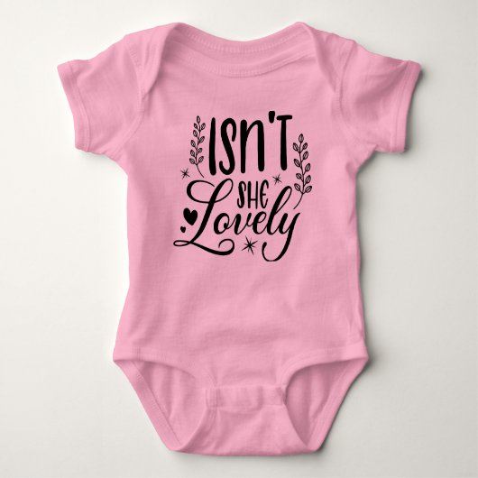 Roze Baby Meisje Korte Mouw Baby Bodysuit (Voorkant)