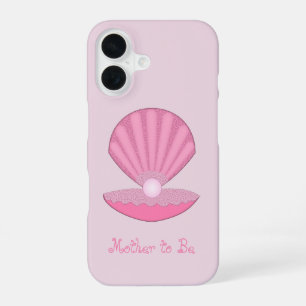 Roze Baby Meisje Oyster shell en Pearl Mother To B iPhone 16 Hoesje